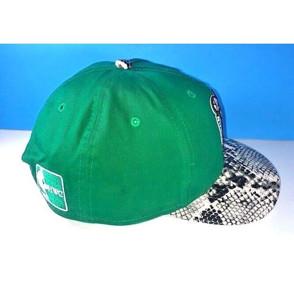 Boston CELTICS Snakeskin brim NBA Hardwood Classic New Era 9Fifty Cap,Adj.Snp bk - Picture 4 of 9